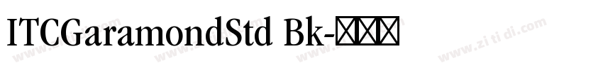 ITCGaramondStd Bk字体转换